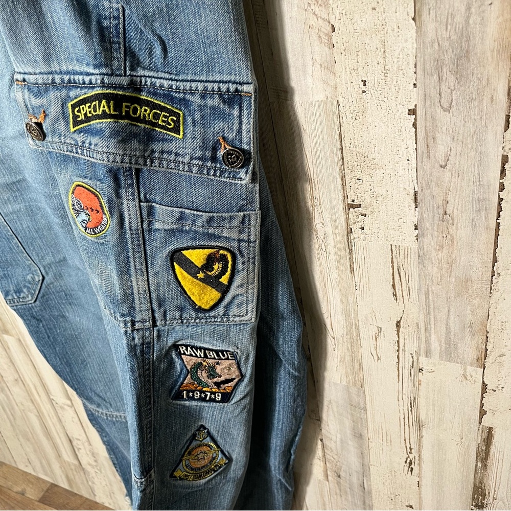 Vintage Y2K Patch Skater Loose Cargo Retro Jeans Mens Size 40 x 29 - Picture 8 of 10